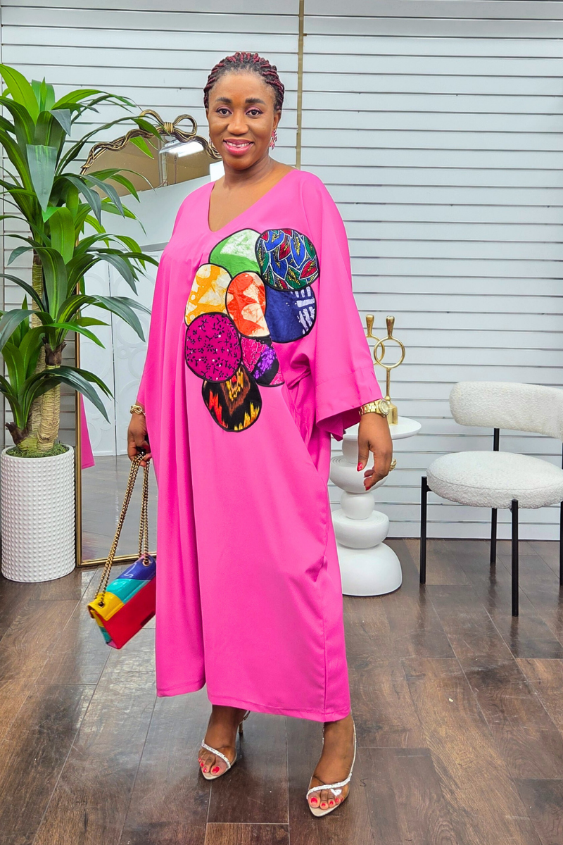 Sisi Patchwork Boubou - Pink