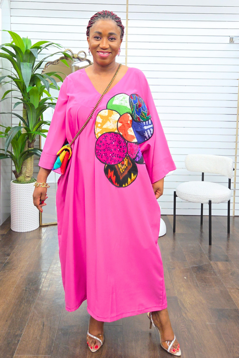 Sisi Patchwork Boubou - Pink