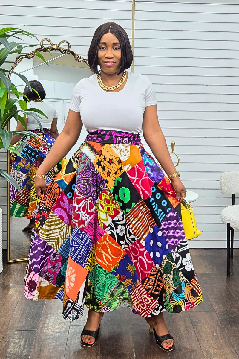 Amani Patch Maxi Skirt