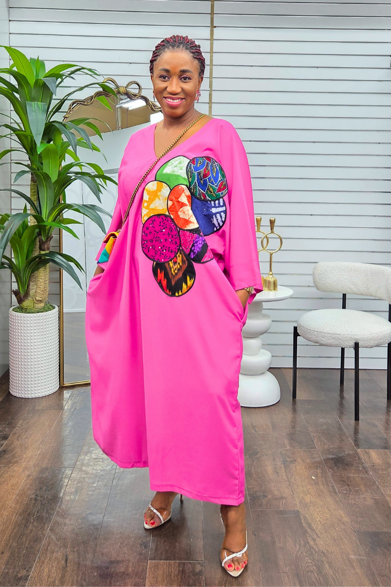 Sisi Patchwork Boubou - Pink