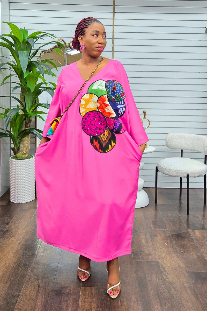 Sisi Patchwork Boubou - Pink