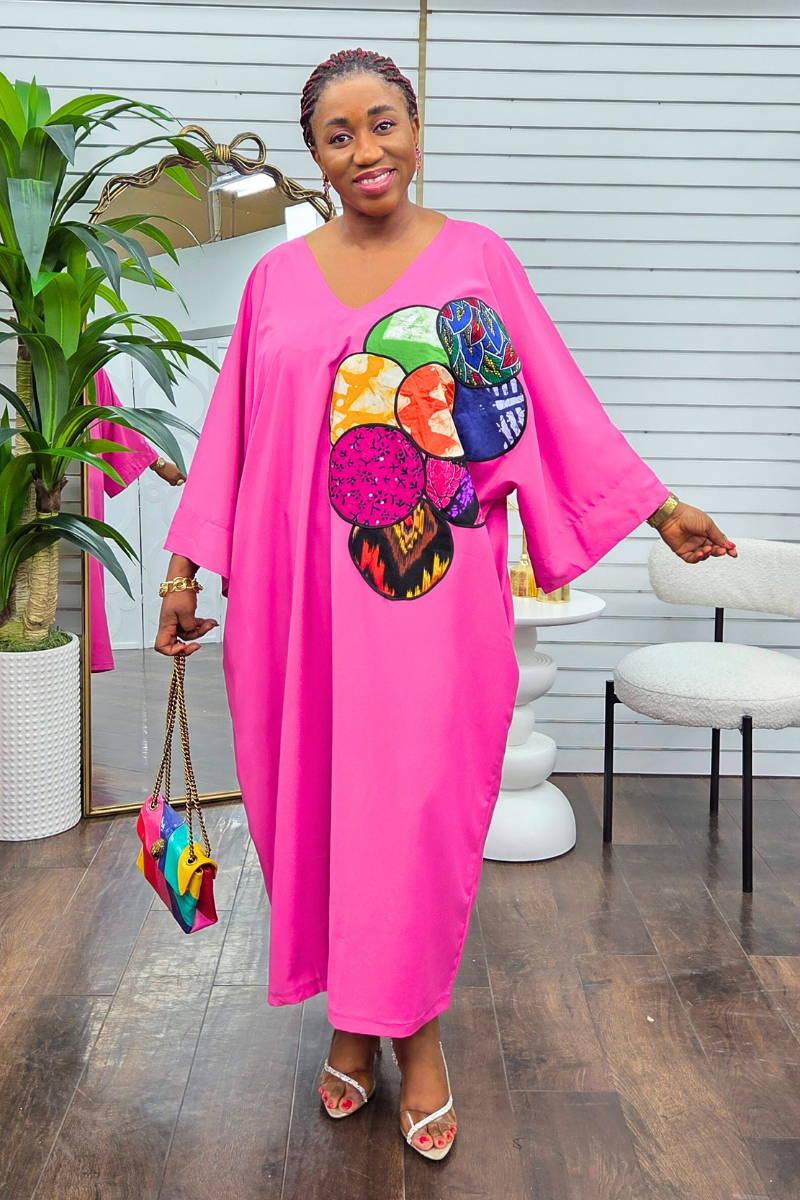 Sisi Patchwork Boubou - Pink