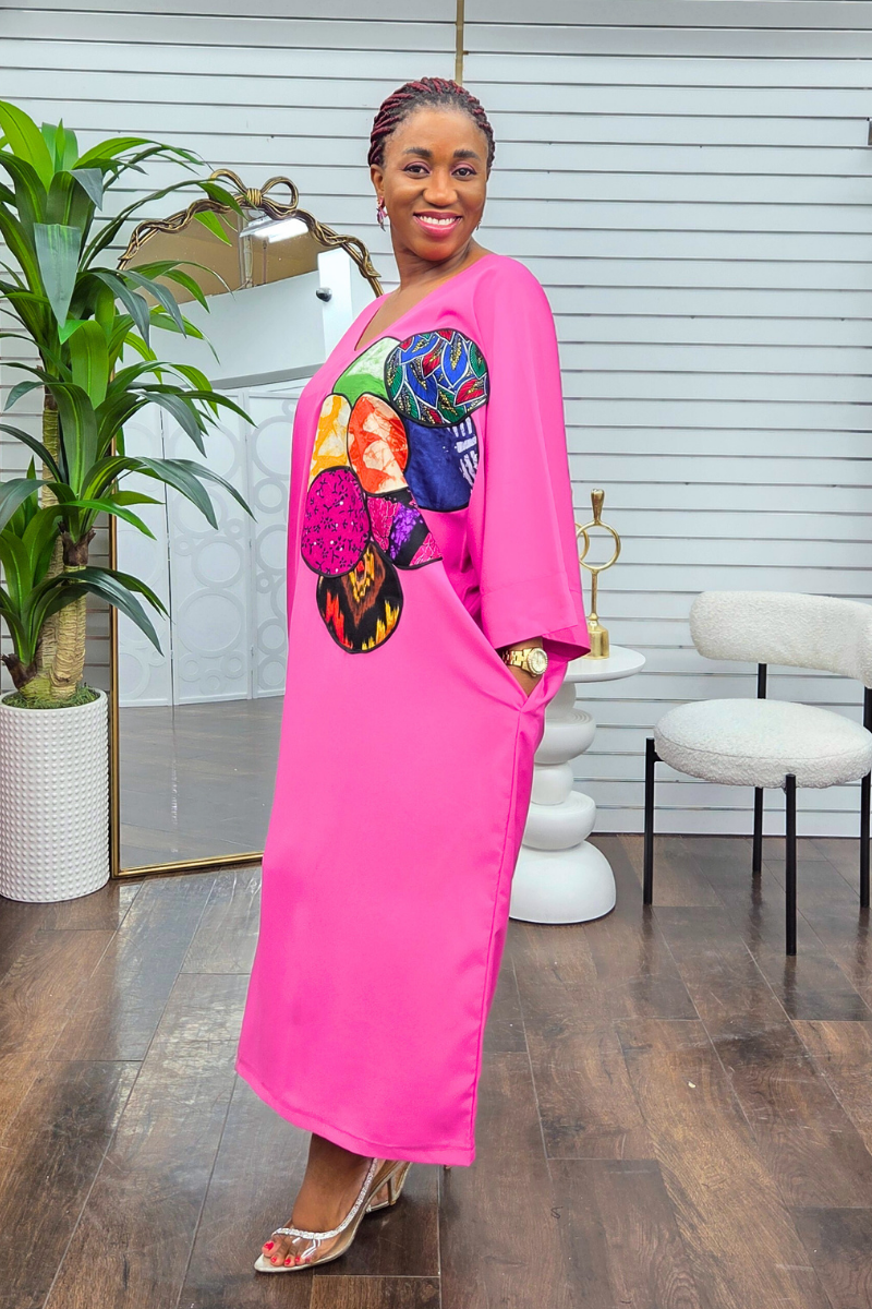 Sisi Patchwork Boubou - Pink