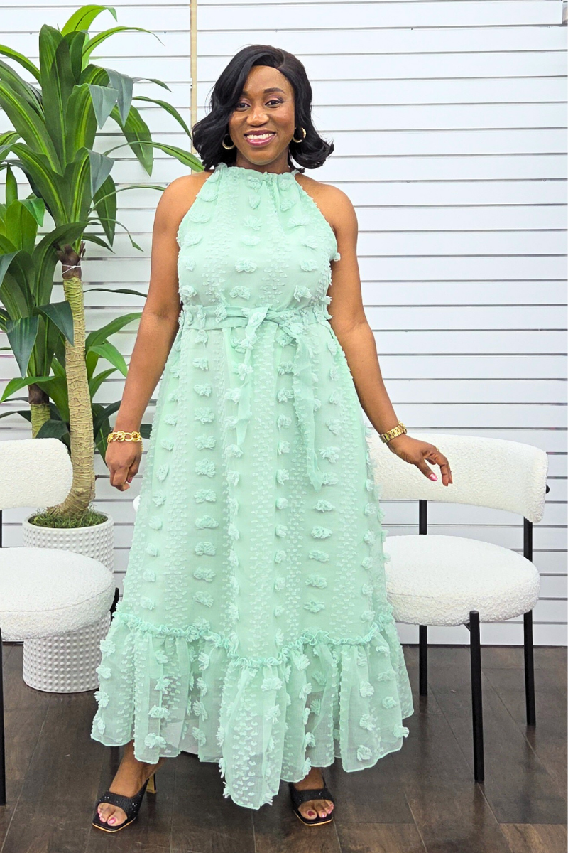 Lila Maxi Dress - Mint Green