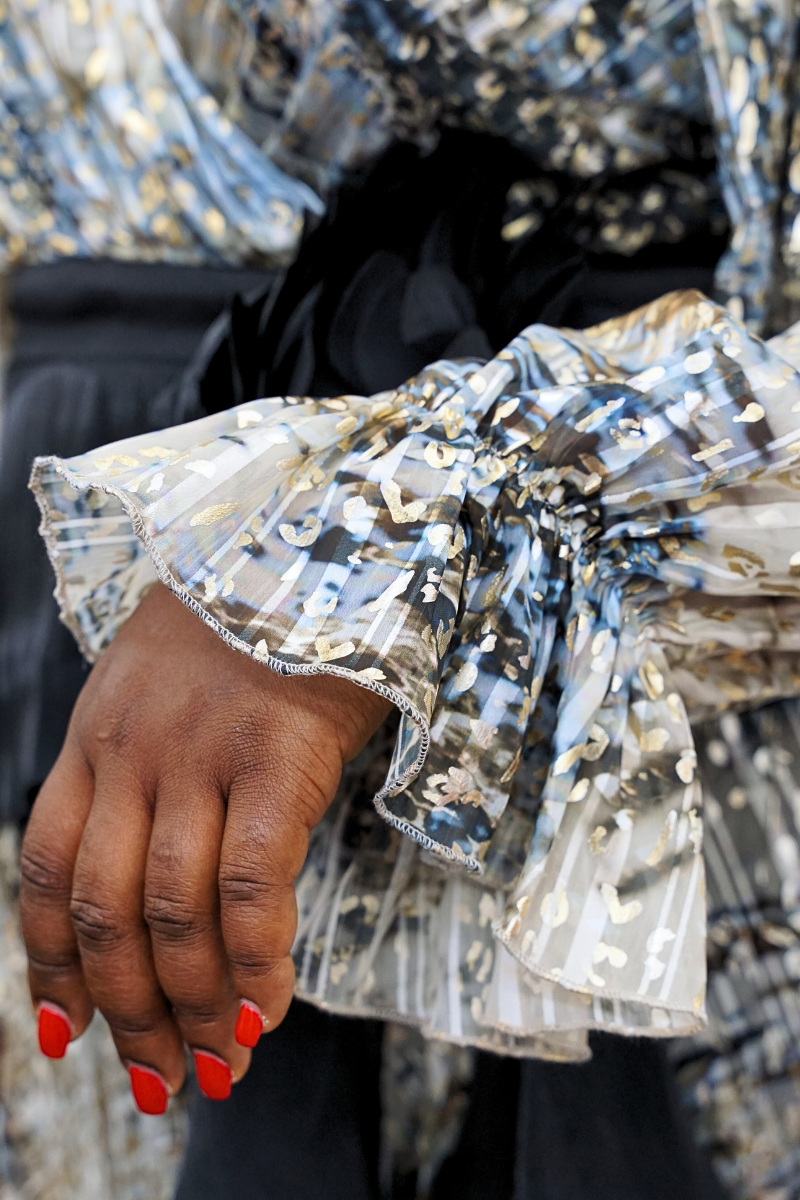 Clara Foil Print Maxi Dress