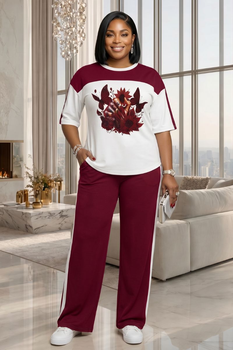 Vickie 2pc Set - Red