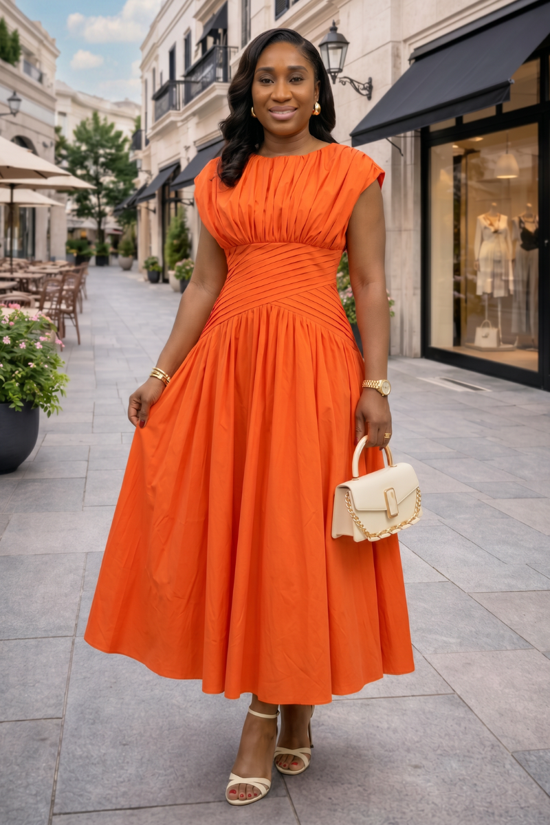 Delphine Dress - Orange