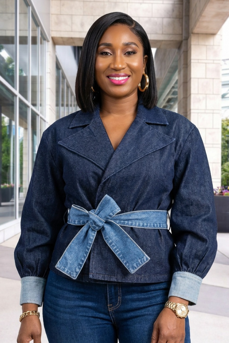 Jamie Contrast Detail Denim Jacket