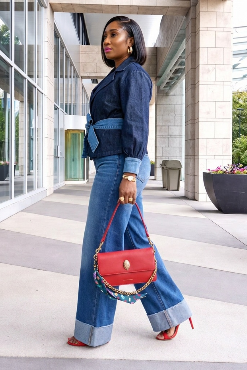 Jamie Contrast Detail Denim Jacket