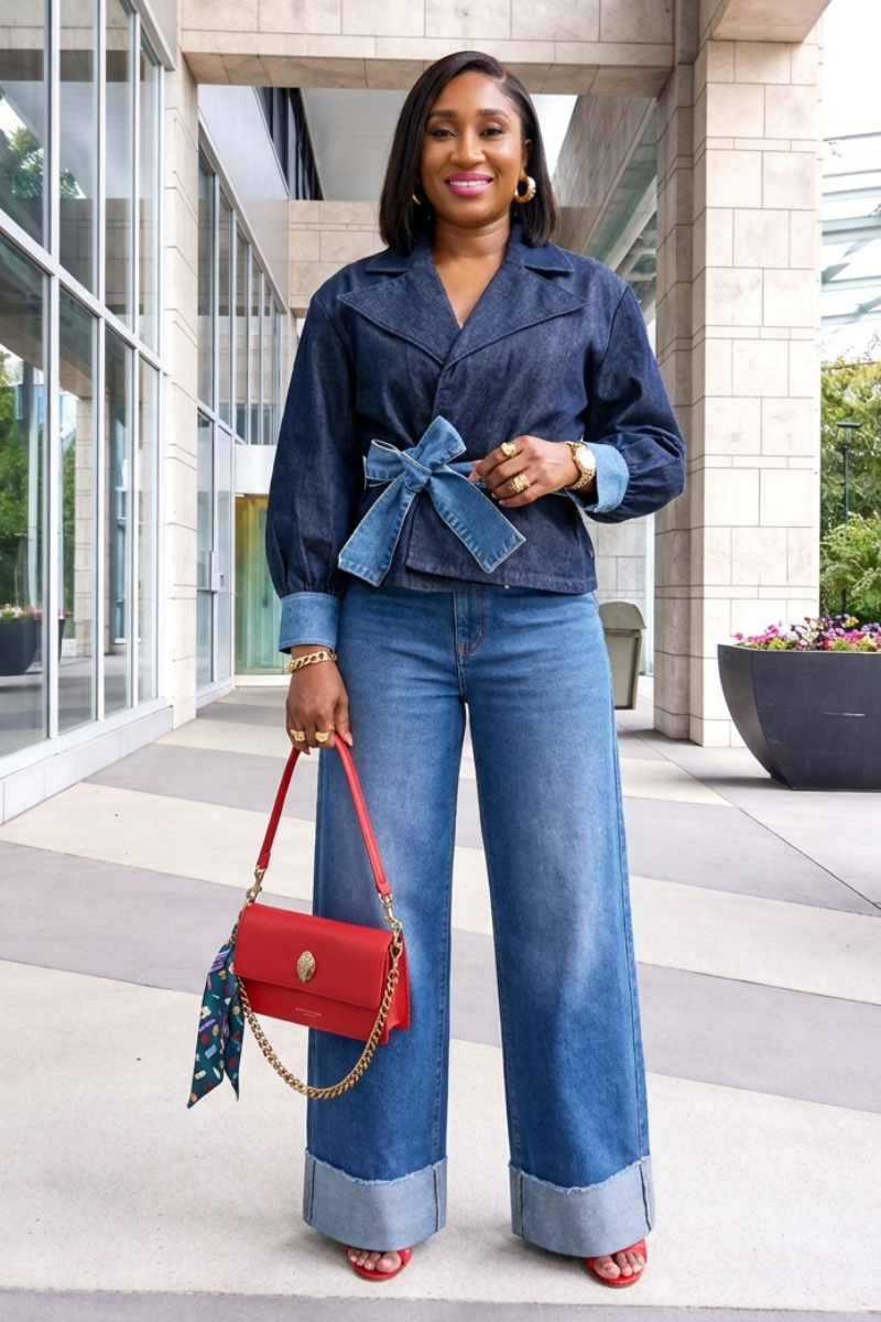 Jamie Contrast Detail Denim Jacket
