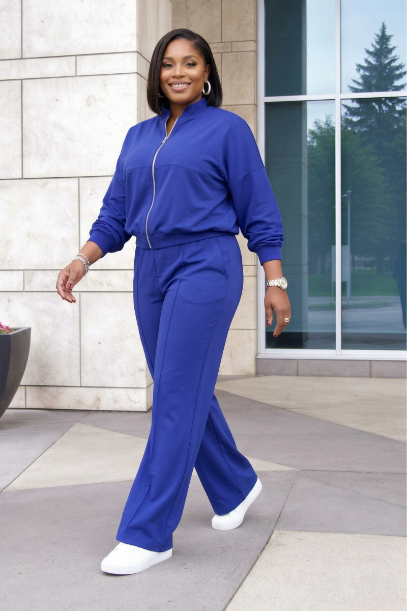 Hanny Navy Blue Jogger Set