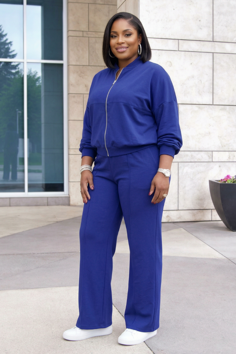 Hanny Navy Blue Jogger Set