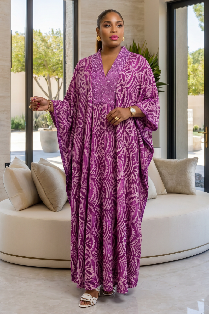 Adunni Luxe Beaded Boubou - Pink