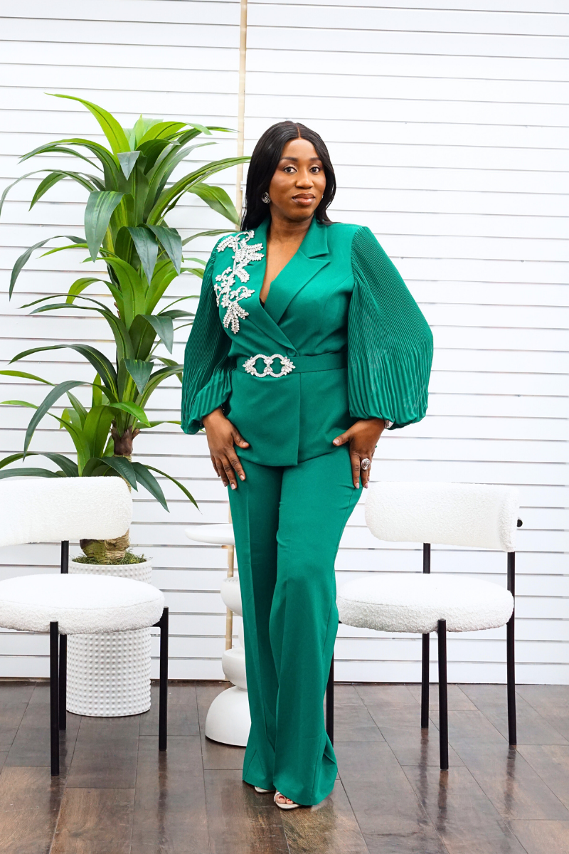 Athena Belted Suit Set