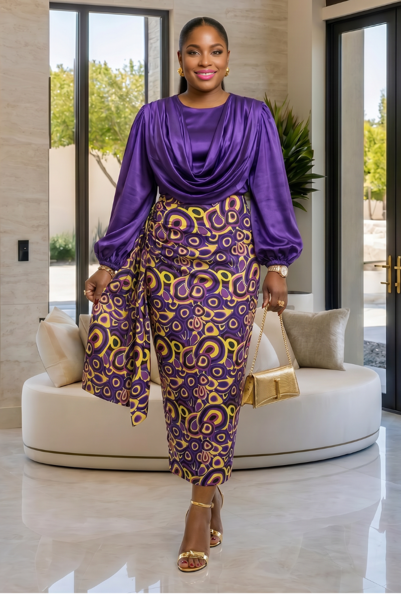 Celine Blouse & Skirt Set