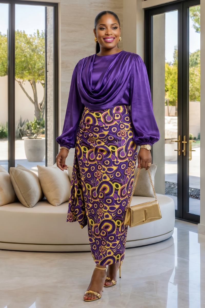 Celine Blouse & Skirt Set