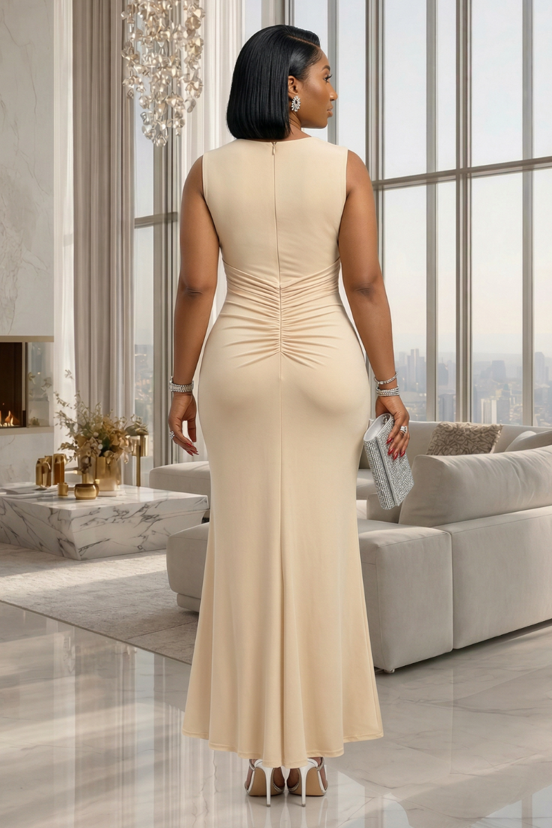 Kiara Ruched Dress - Ivory