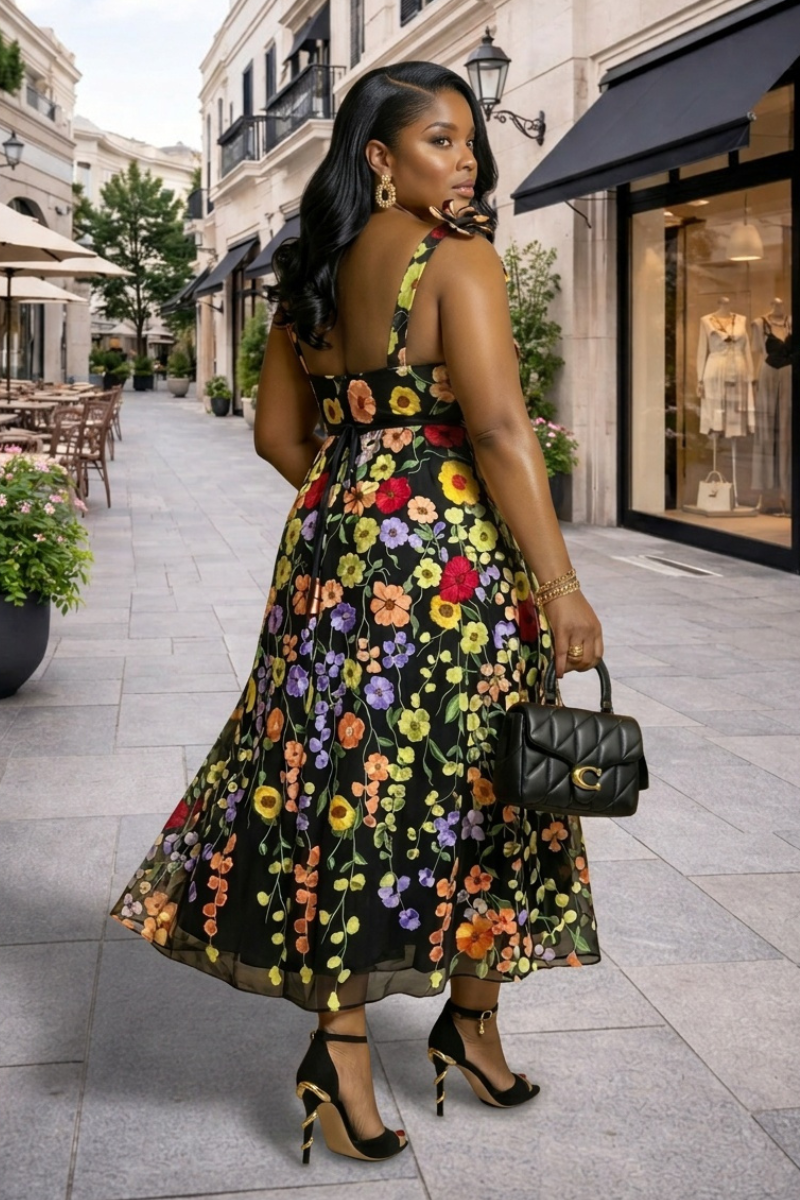 Merry Bloom Maxi Dress