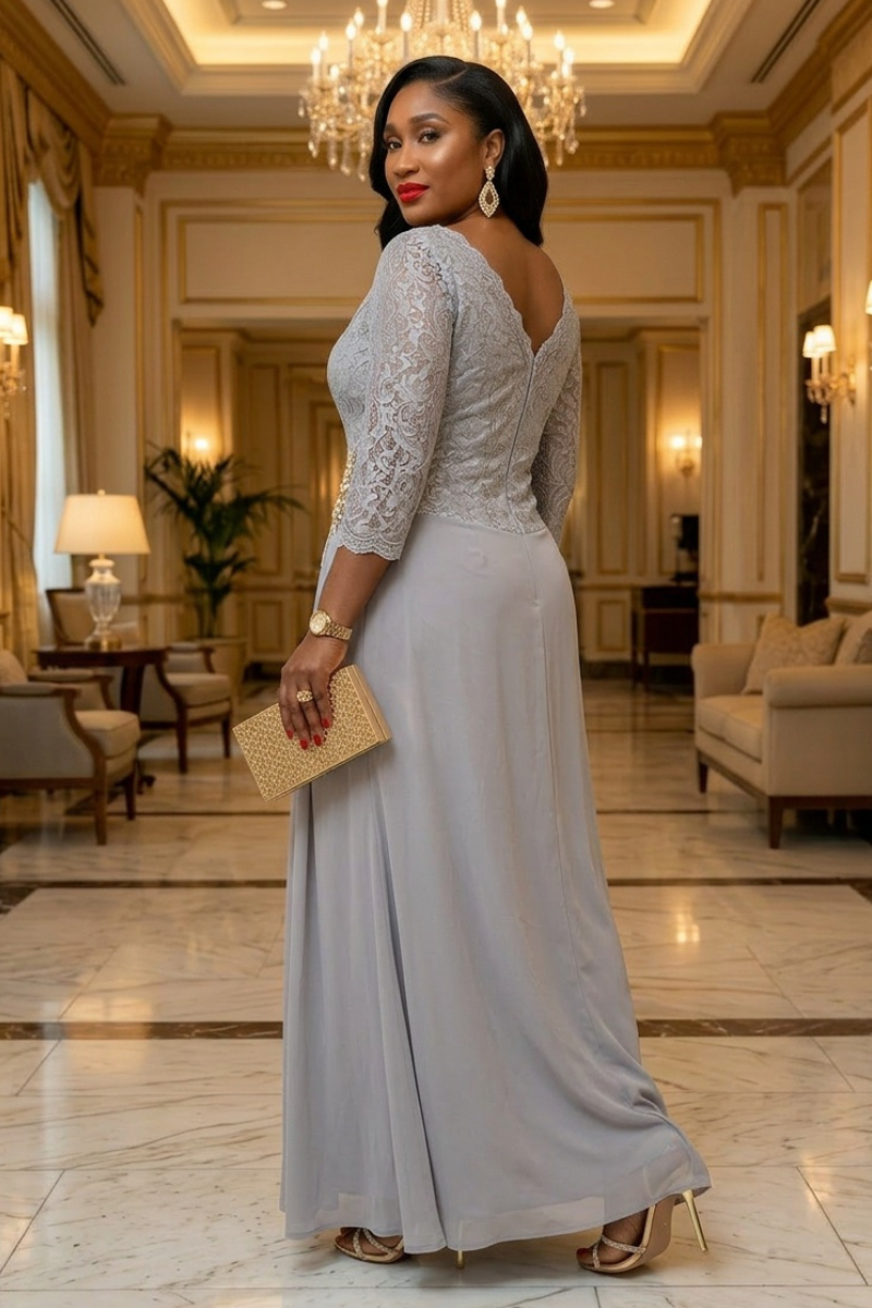 Celestine Dress - Silver Grey