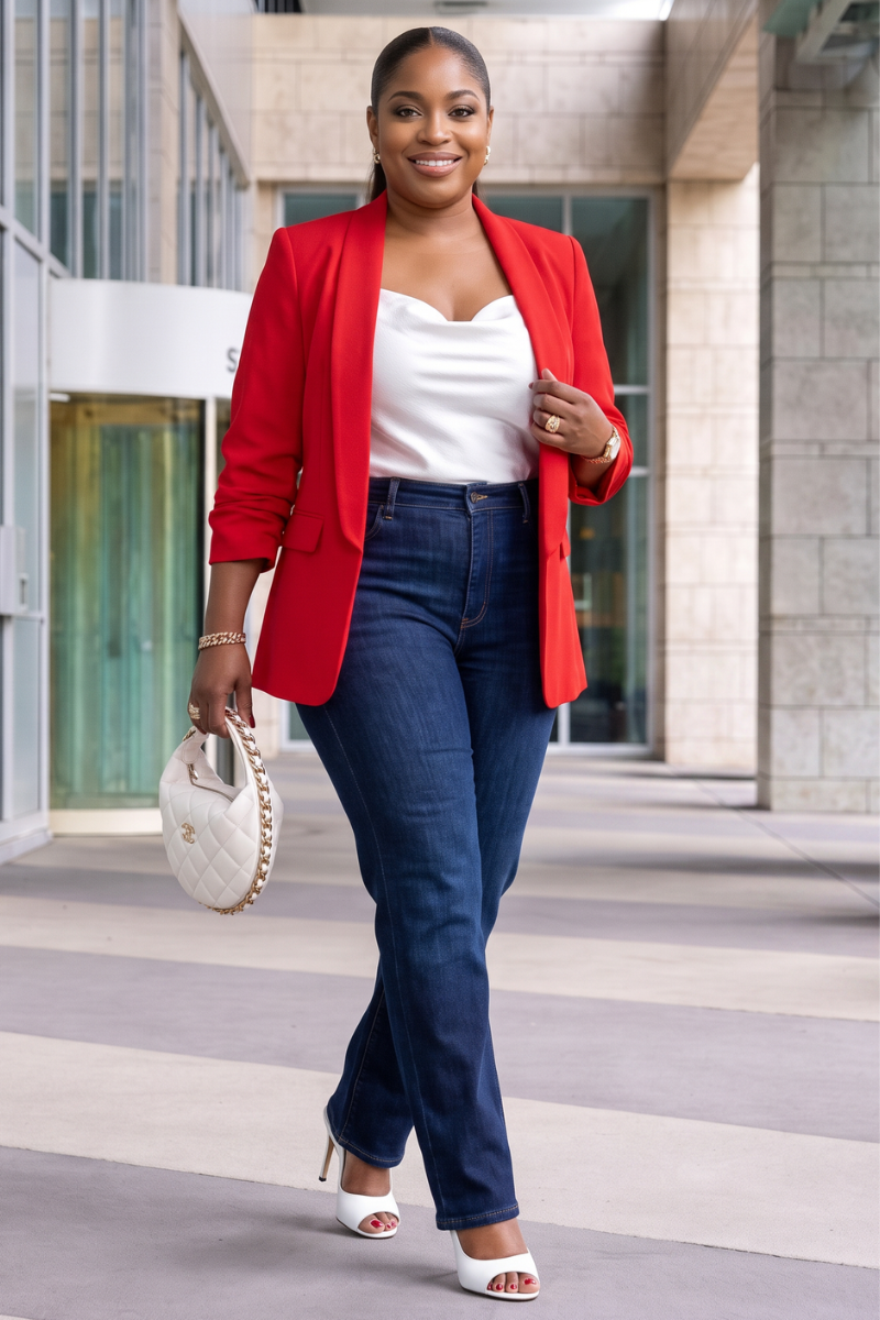 Bianca Blazer - Red