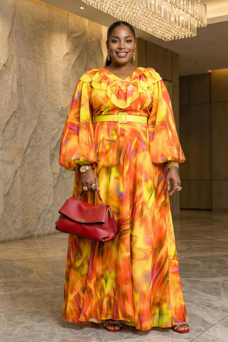 Valeria Belted Maxi Dress