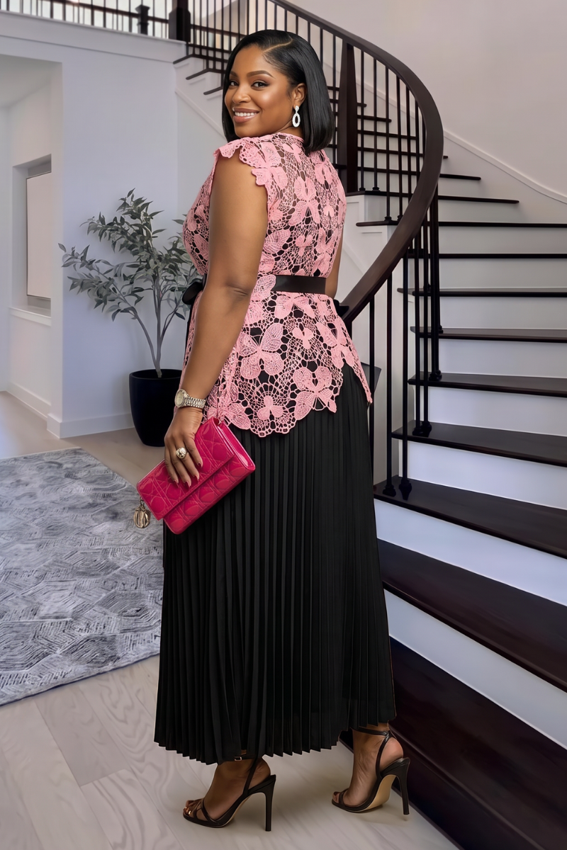 Anastelle Dress Set -Pink