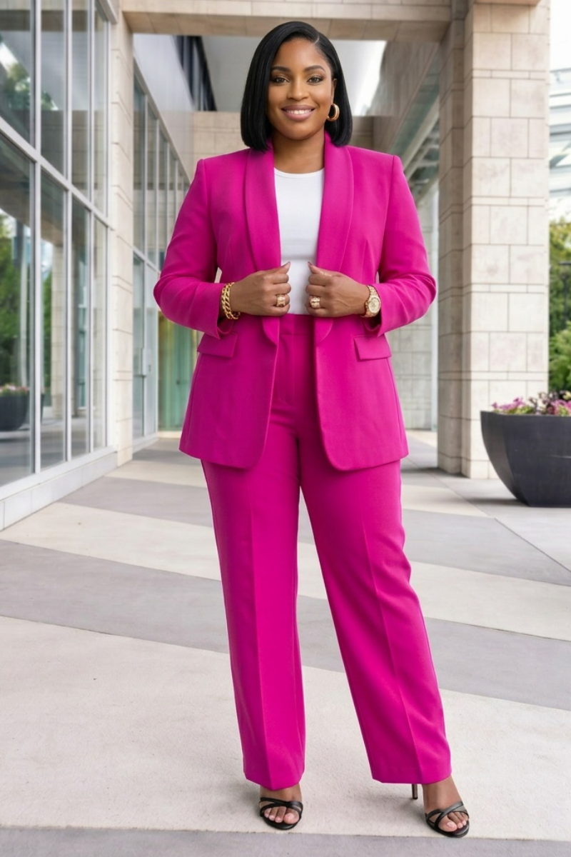 Oprah Pink Blazer Set