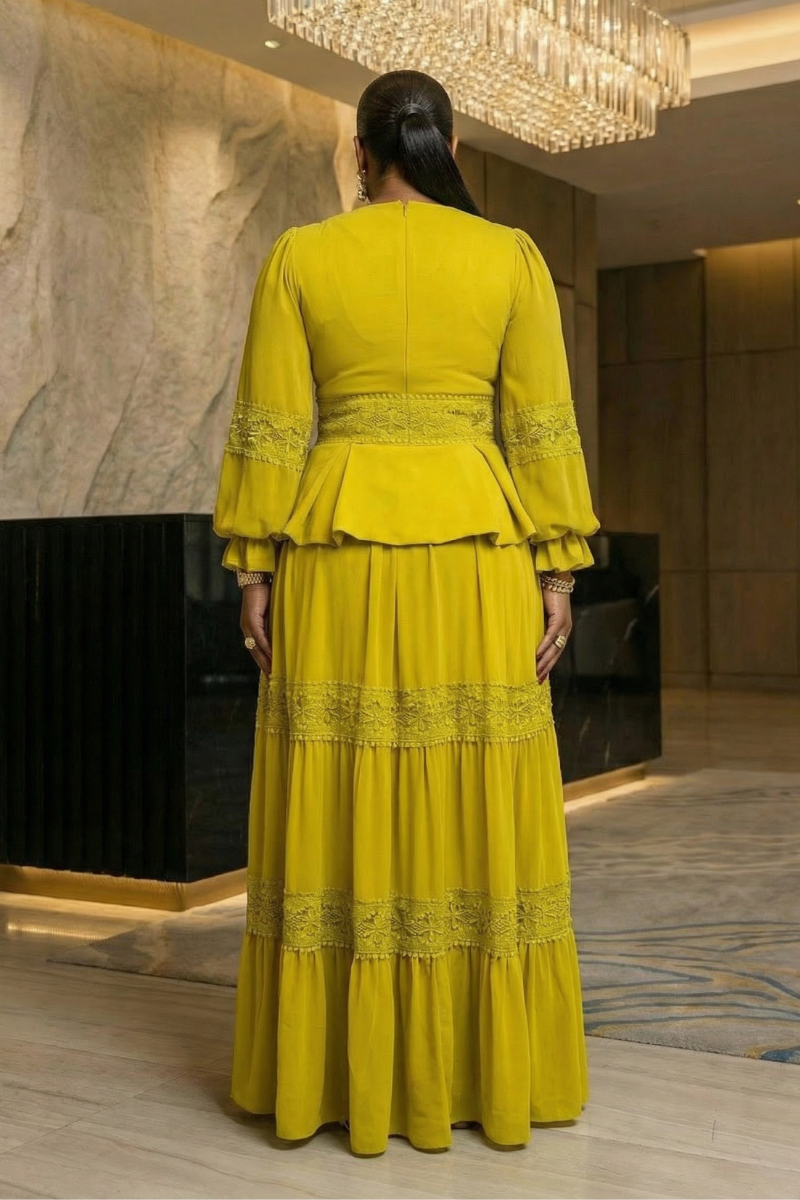 Korsh Peplum Maxi Dress