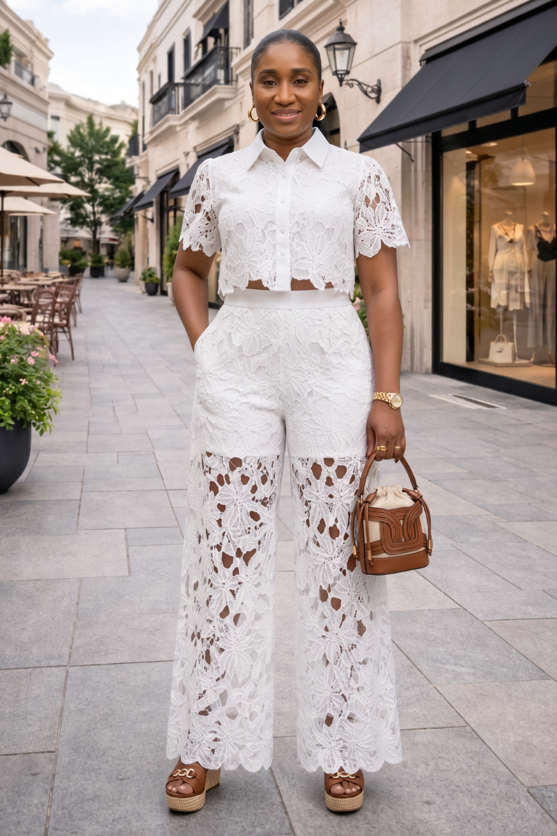 Lami Lace Shirt & Pant Set