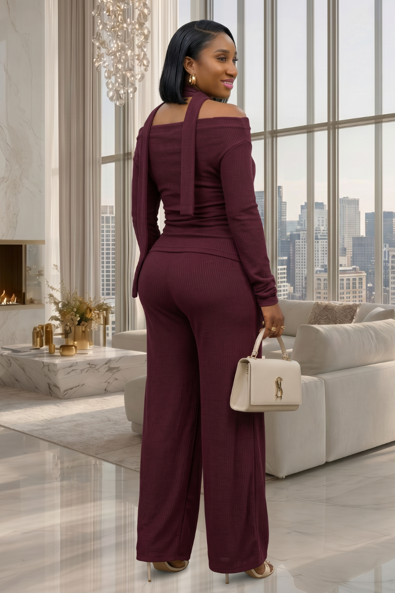 Kayla Set - Burgundy