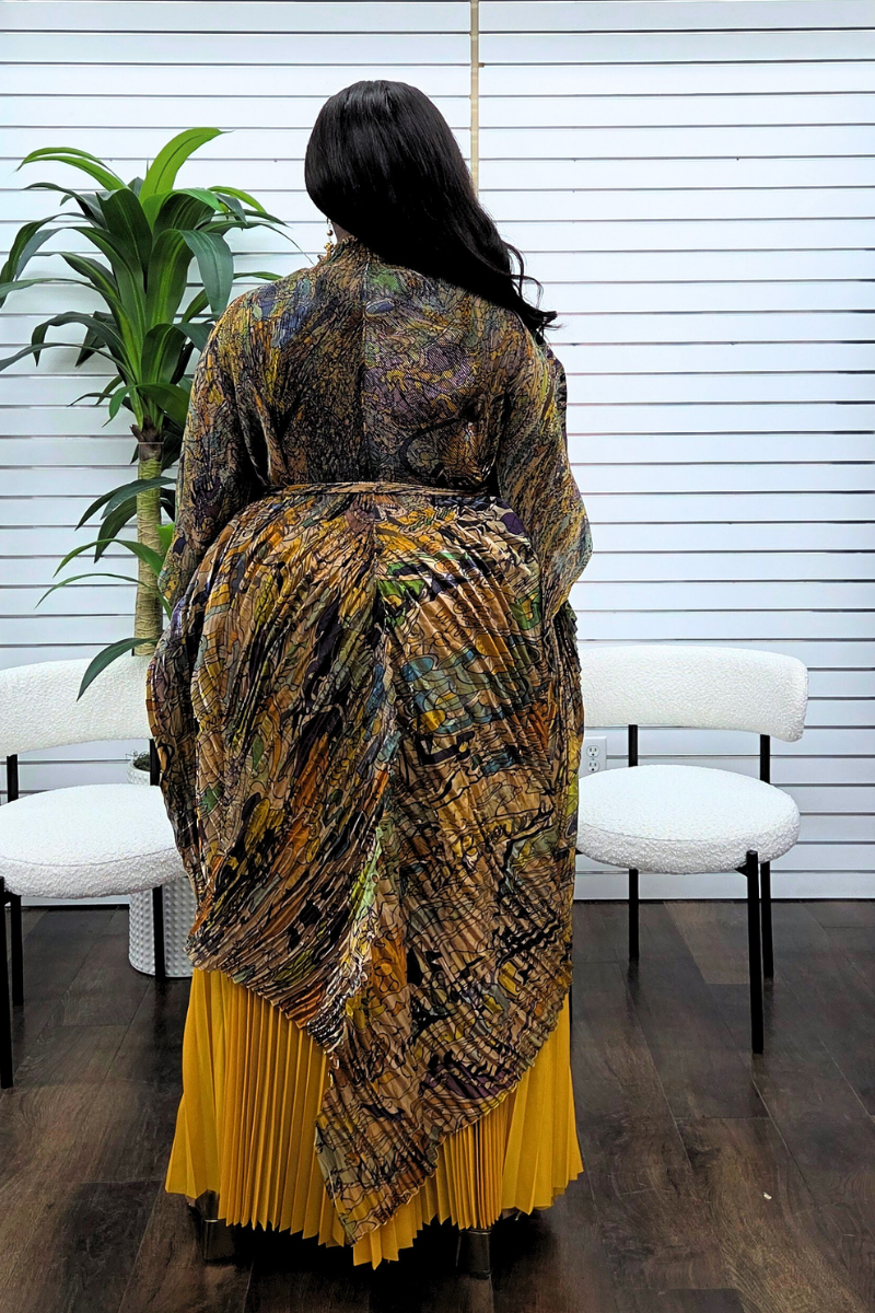 Adaraa Luxe Pant Set - Mustard Yellow