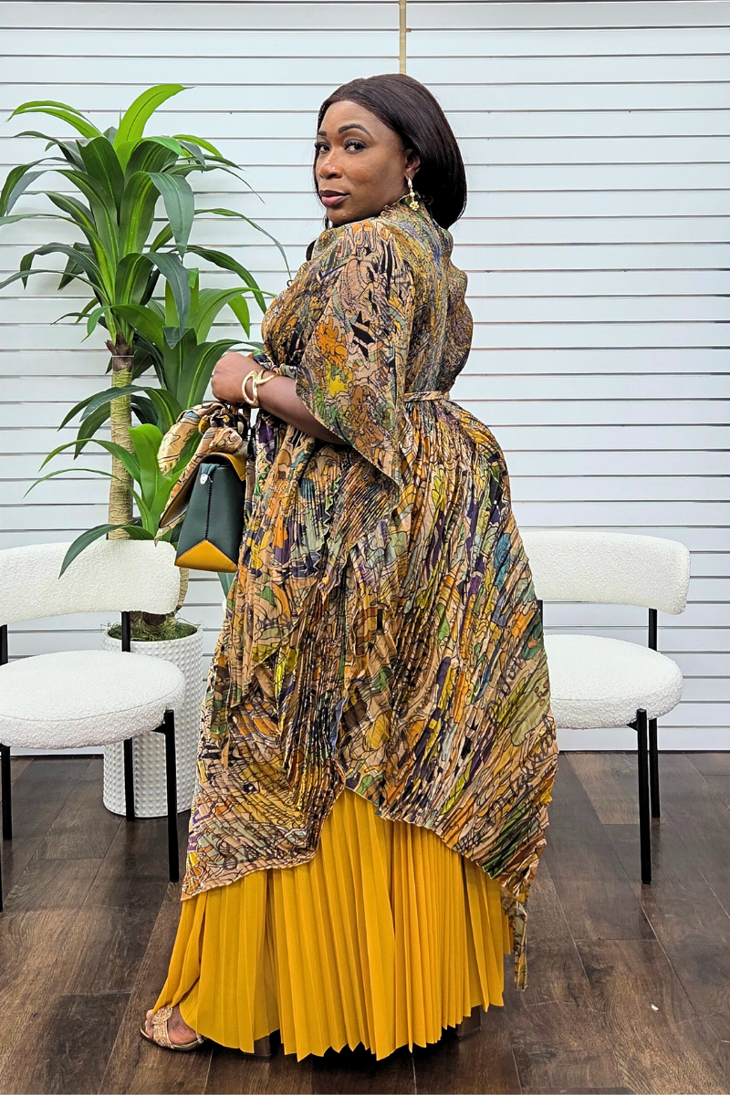 Adaraa Luxe Pant Set - Mustard Yellow