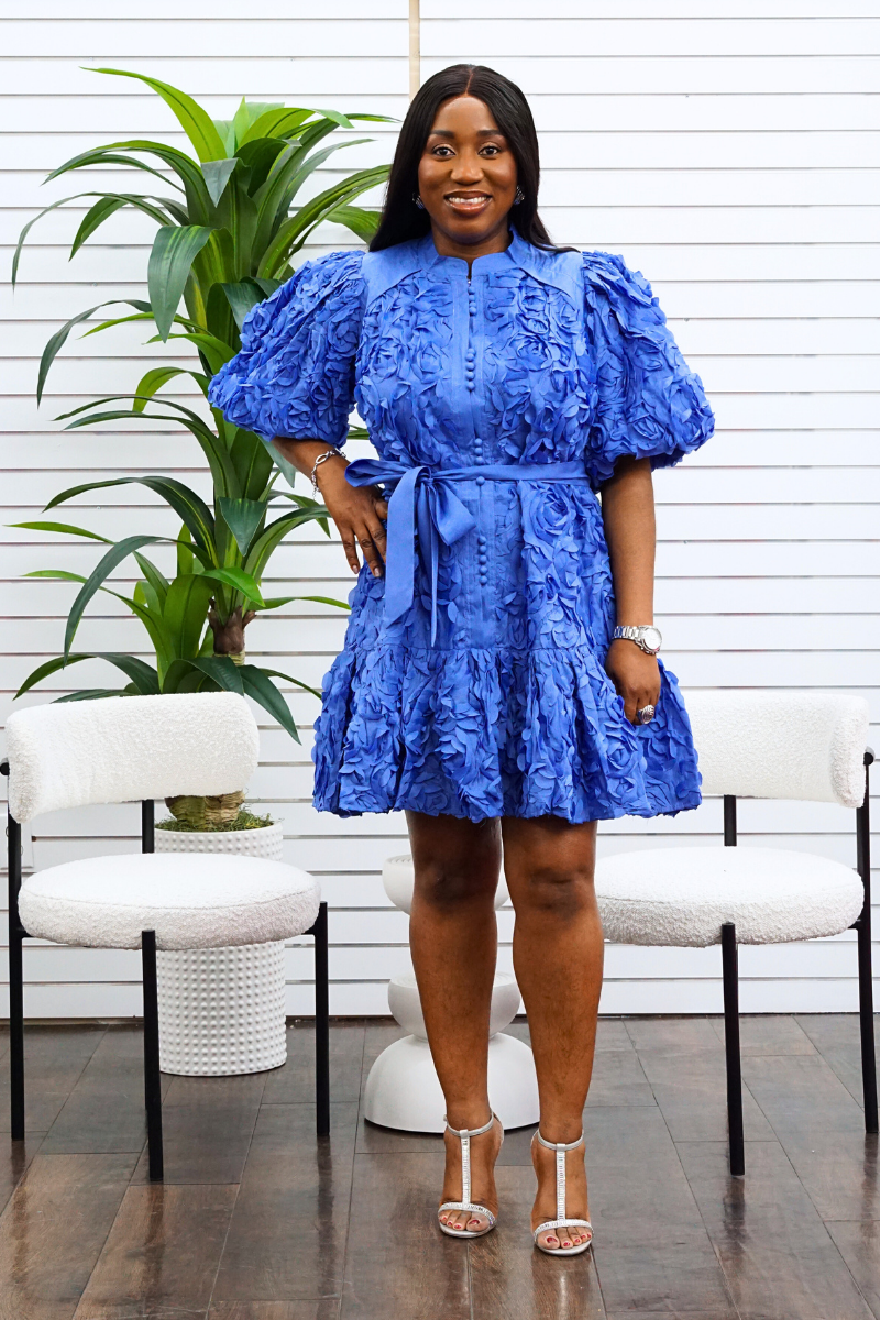 Ella Ruffled Roses Dress