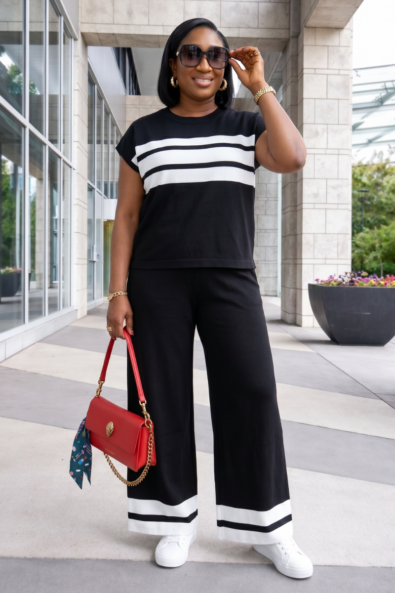 Tilly 2pc Knit Set - Black