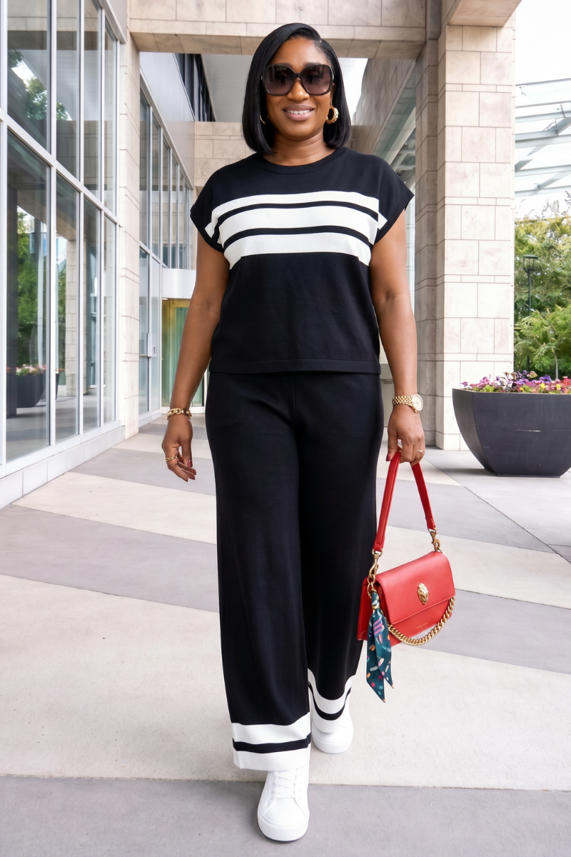 Tilly 2pc Knit Set - Black