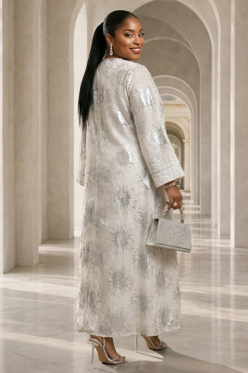 Noor Abaya Dress - White
