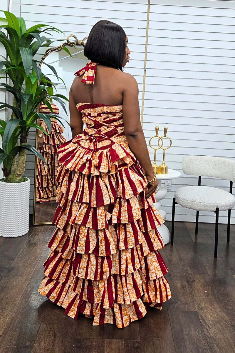 Tara Halter Neck Layered Dress