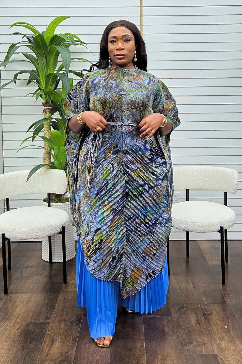 Adaraa Luxe Pant Set - Blue