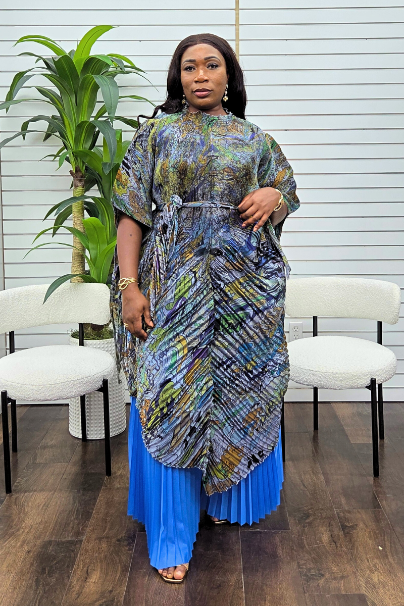 Adaraa Luxe Pant Set - Blue