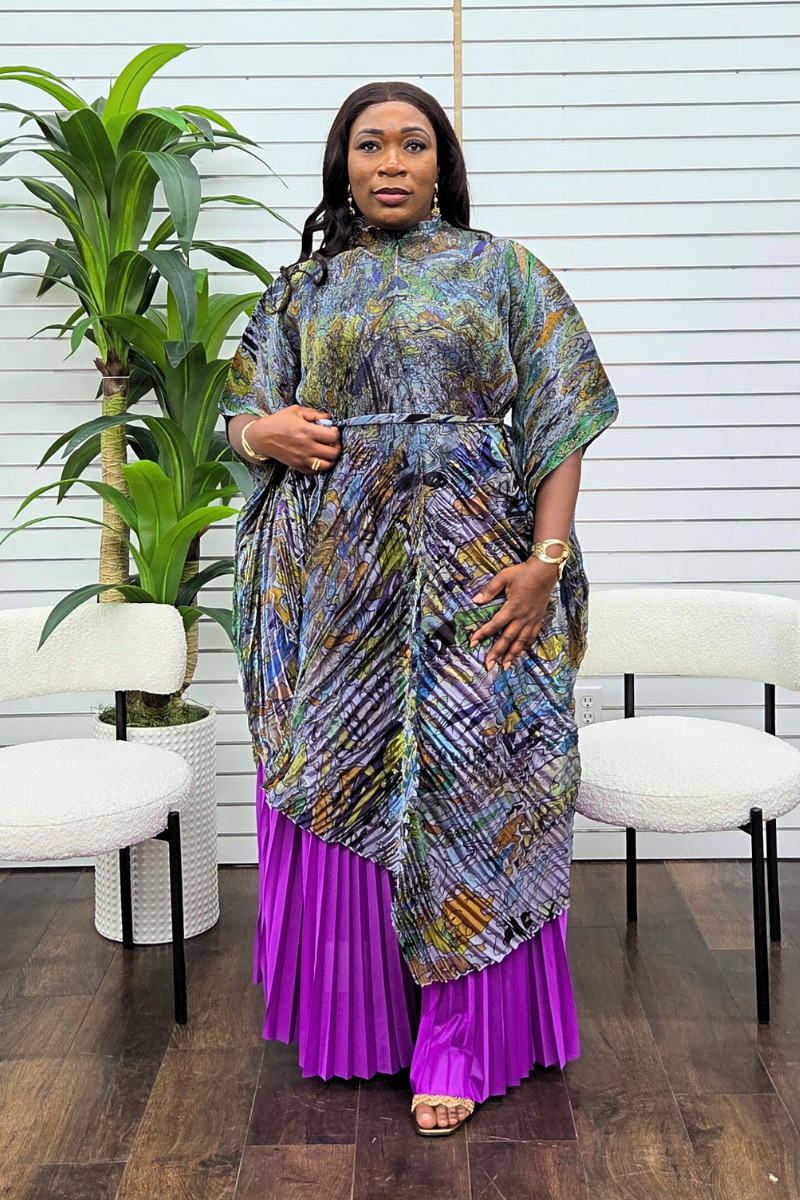 Adaraa Luxe Pant Set - Purple 2