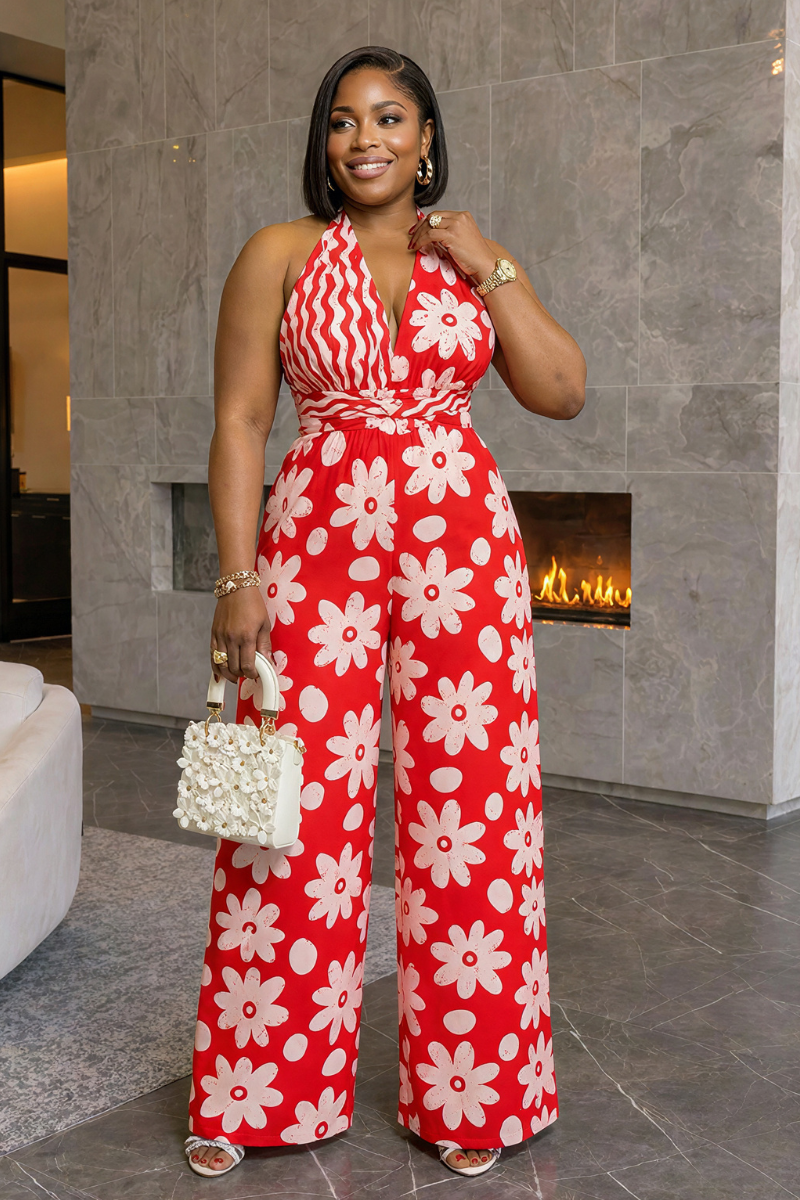 Dara Ankara Halterneck Jumpsuit