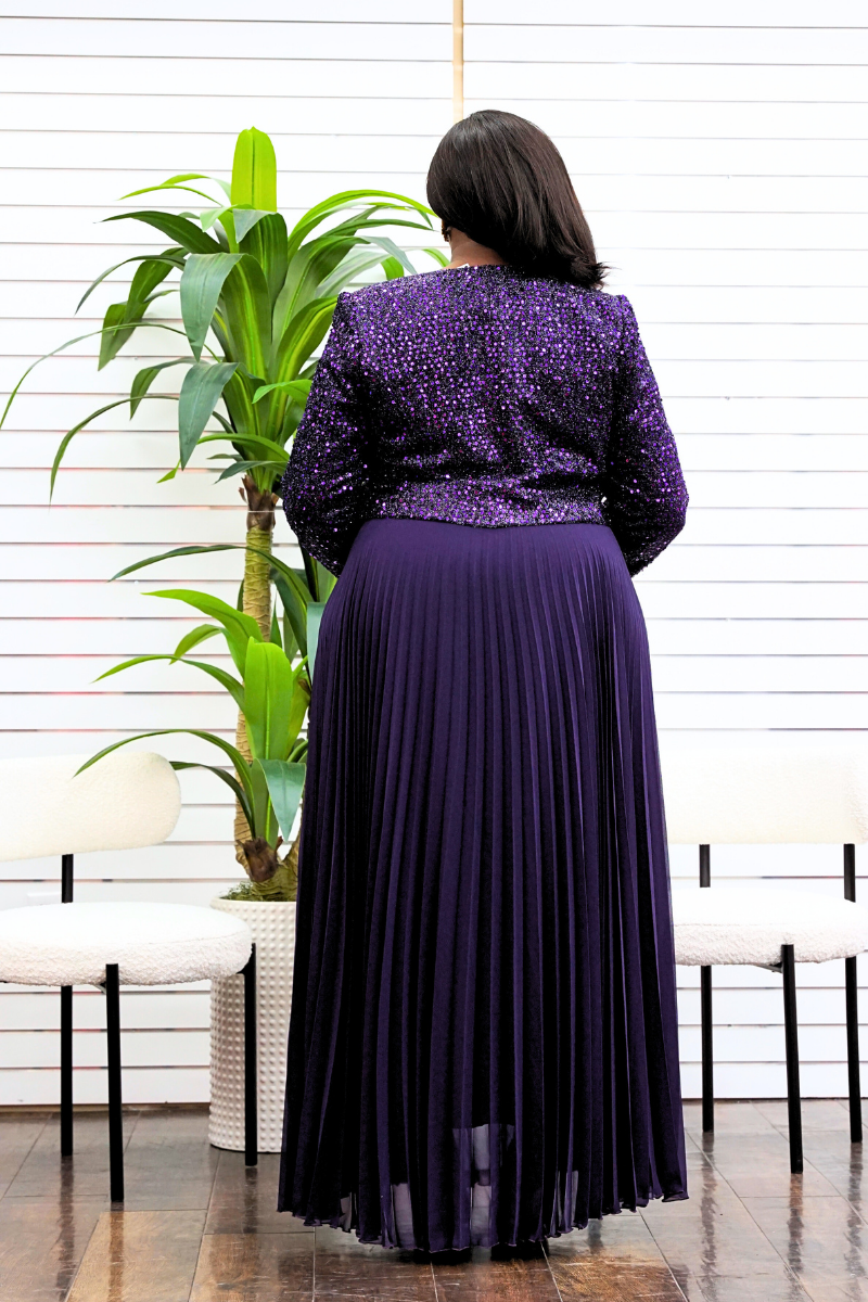 Phoenix Purple Jacket & Dress Set