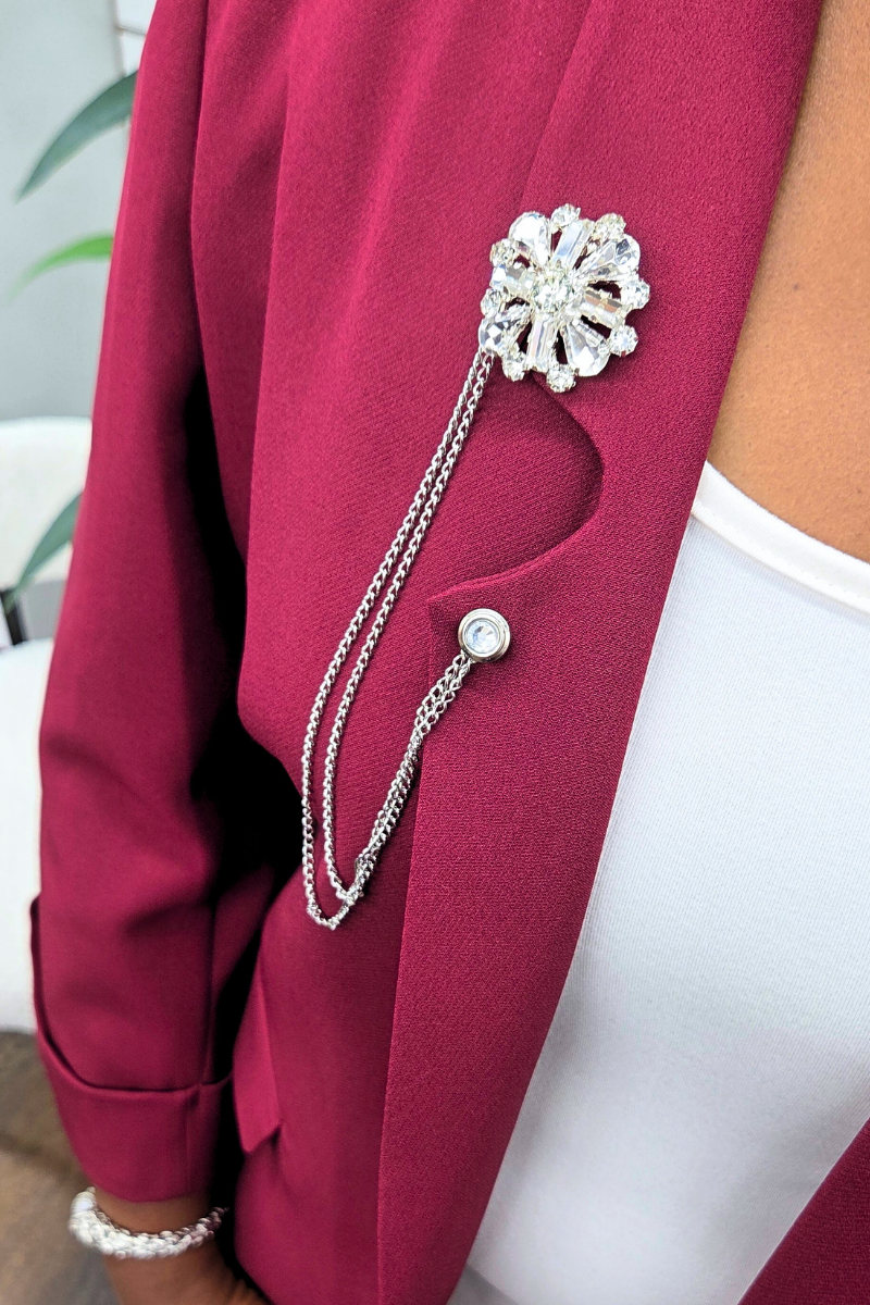Kamala Burgundy Blazer Set