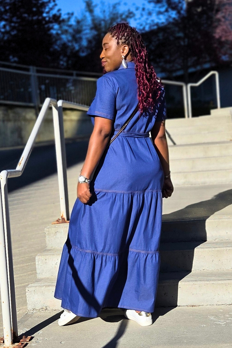 Raye Denim Maxi Dress