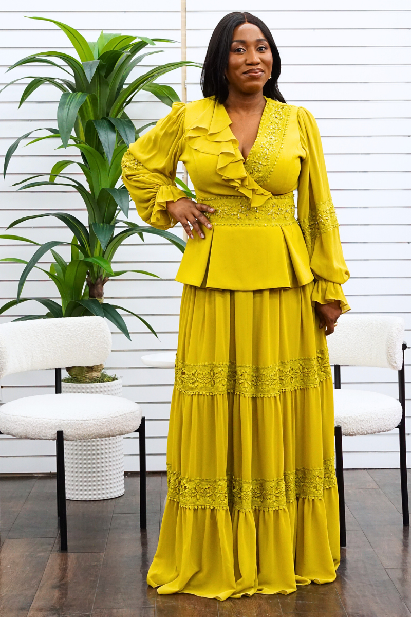 Korsh Peplum Maxi Dress