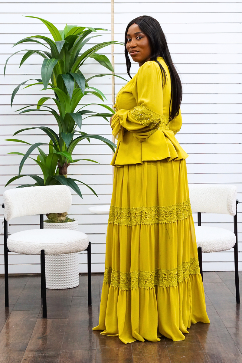 Korsh Peplum Maxi Dress