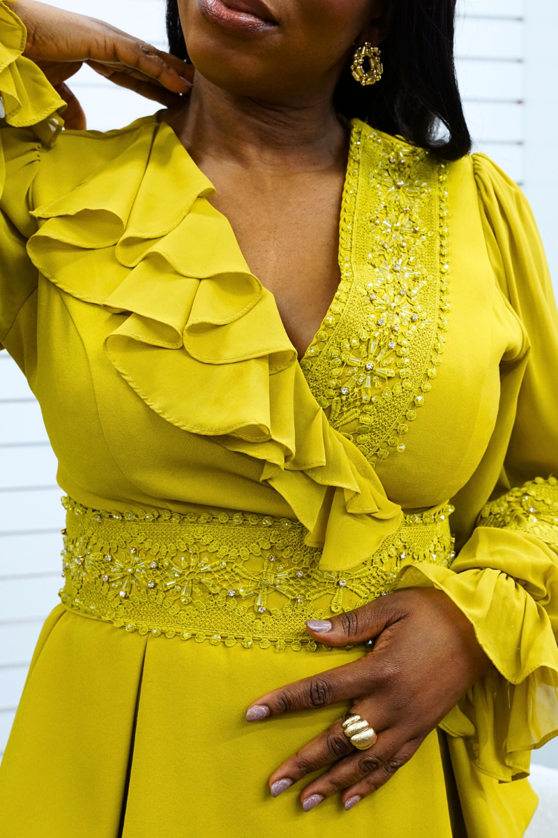 Korsh Peplum Maxi Dress