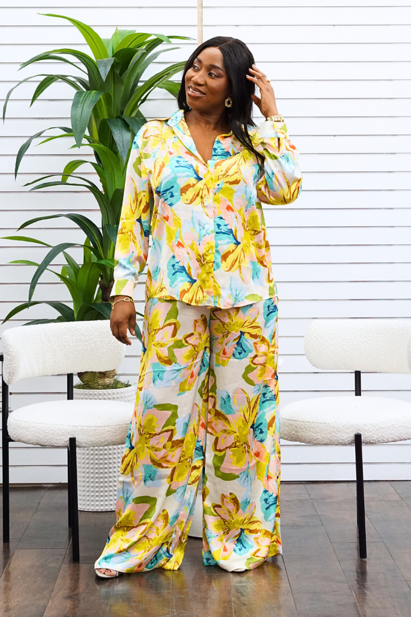 Elowen Pant Set - Yellow