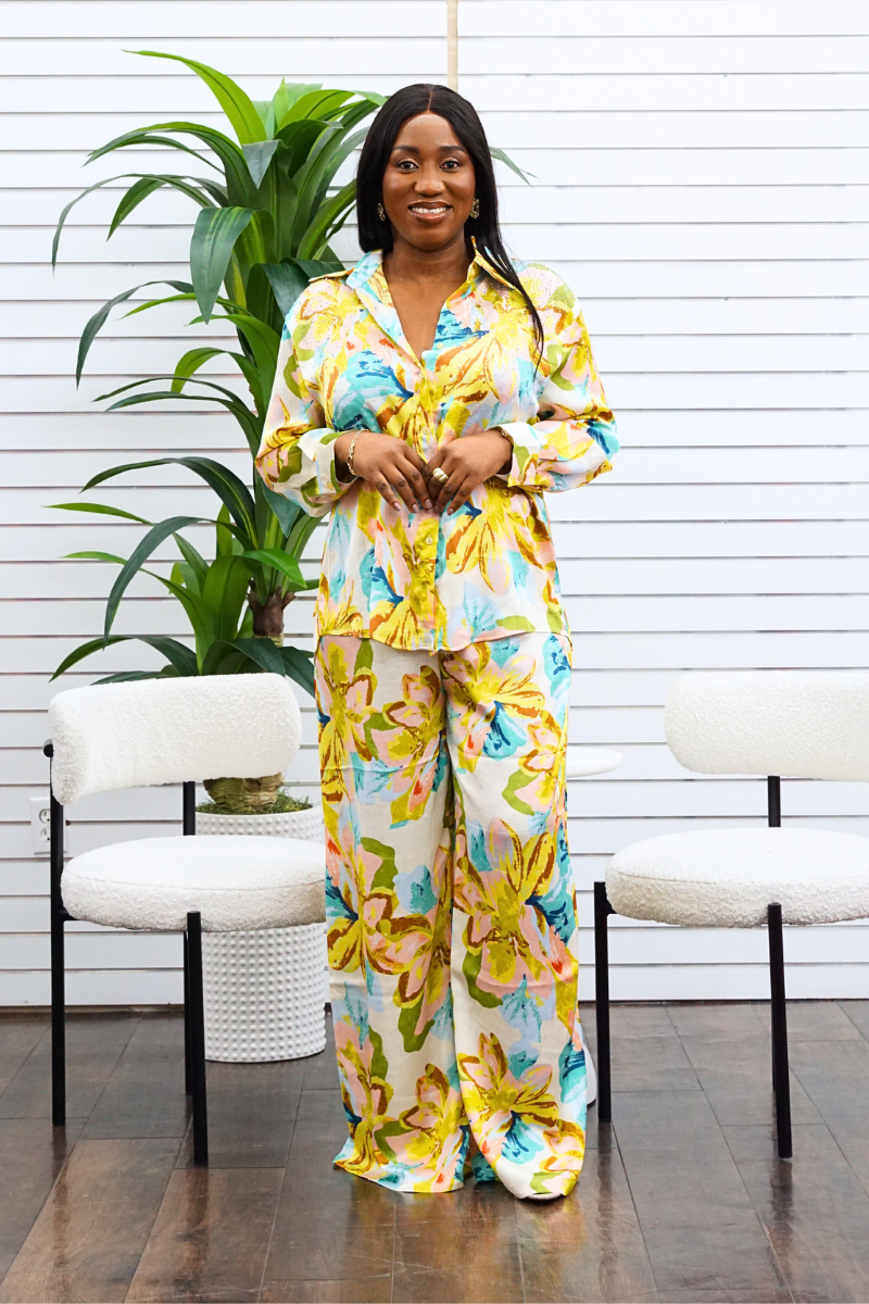 Elowen Pant Set - Yellow