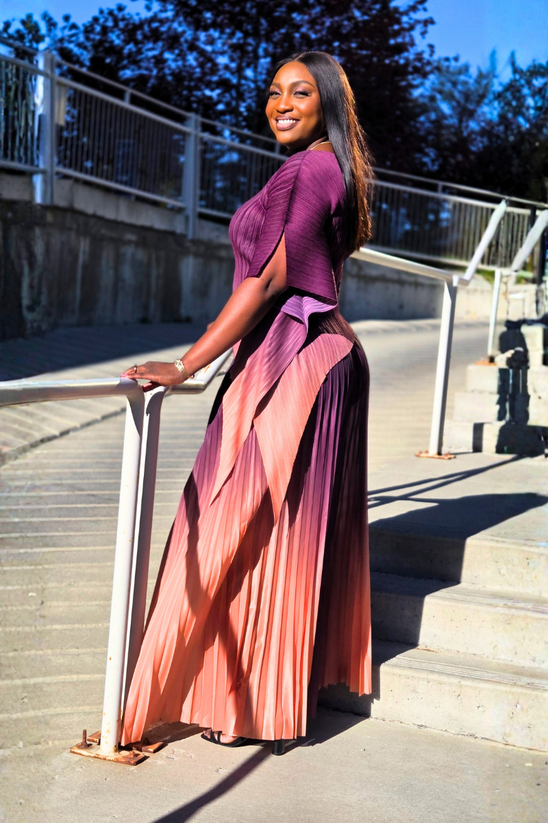 Liana Ombre Pant Set - Plum